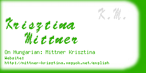 krisztina mittner business card